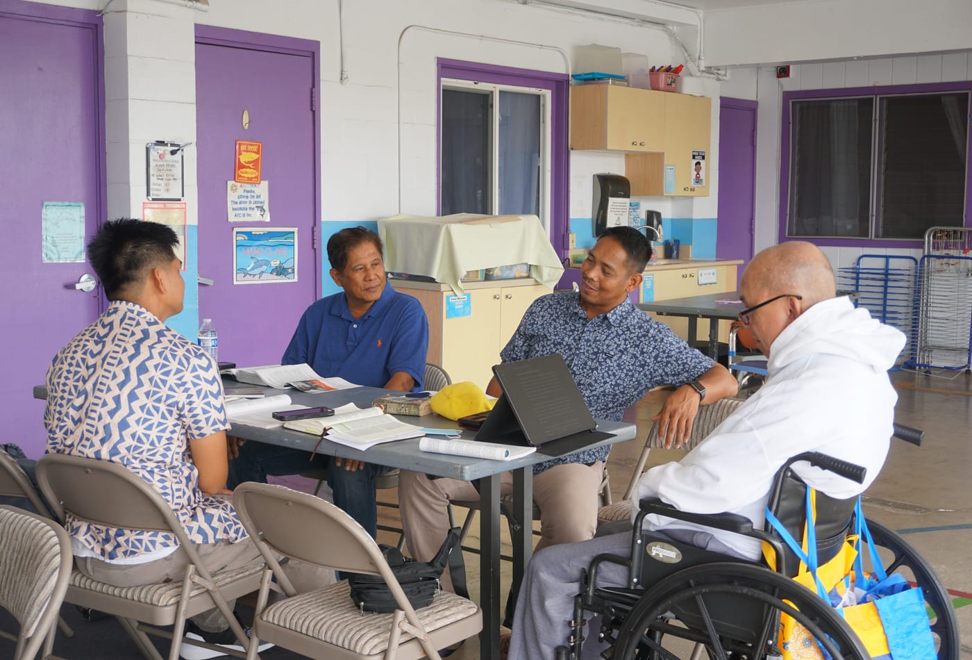 Men's Sunday School group in discussion